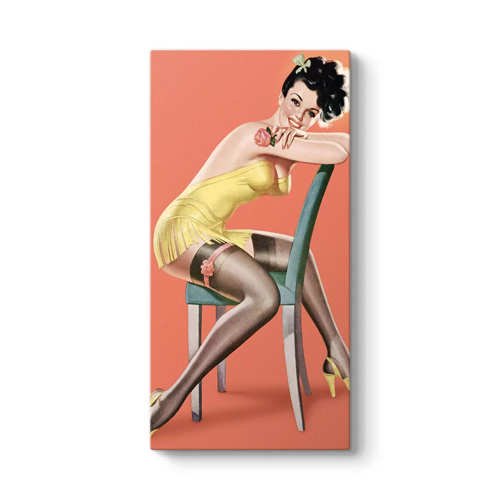 Pin Up Girl Sandalye Tablosu - Model 7
